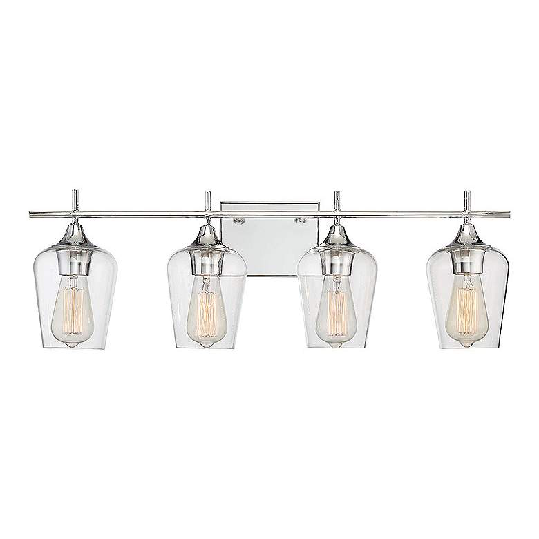 Image 1 Savoy House Essentials Octave 29" Wide 4-Light Polished Chrome Bath Li