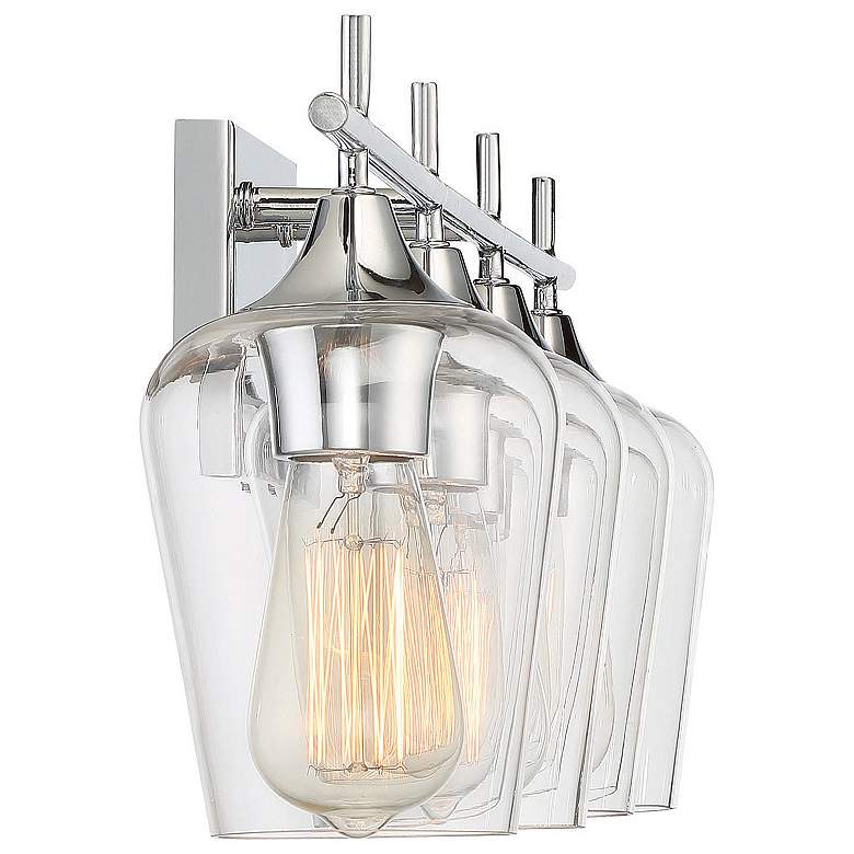 Image 3 Savoy House Essentials Octave 29" Wide 4-Light Polished Chrome Bath Li more views