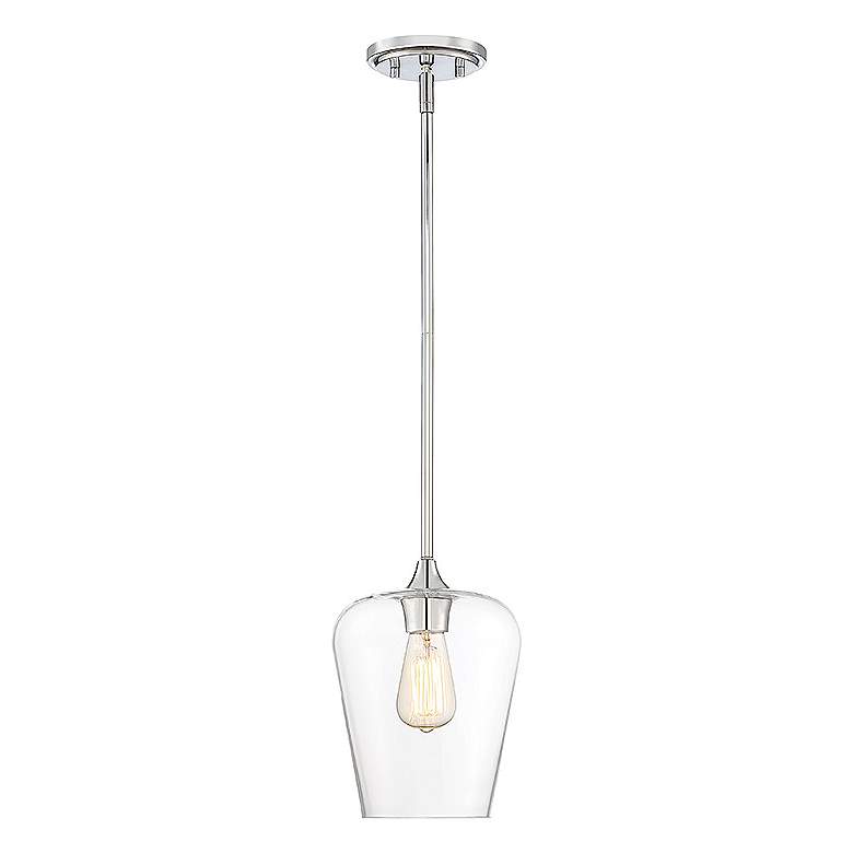 Image 1 Savoy House Essentials Octave 8" Wide Polished Chrome 1-Light Mini Pen
