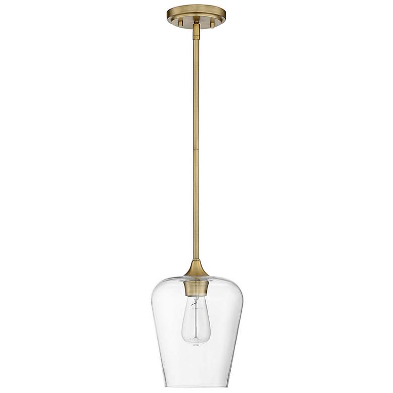 Image 2 Savoy House Essentials Octave 8" Wide Warm Brass 1-Light Mini Pendant more views