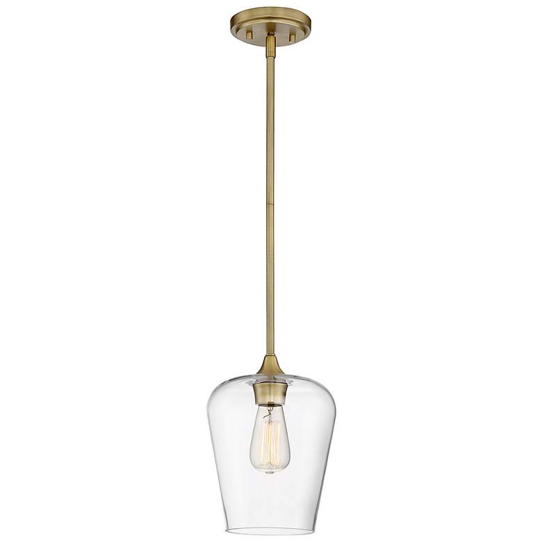 Image 3 Savoy House Essentials Octave 8" Wide Warm Brass 1-Light Mini Pendant more views