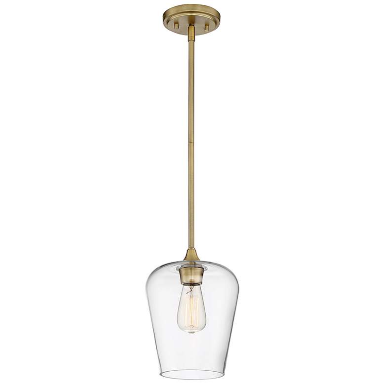 Image 4 Savoy House Essentials Octave 8" Wide Warm Brass 1-Light Mini Pendant more views