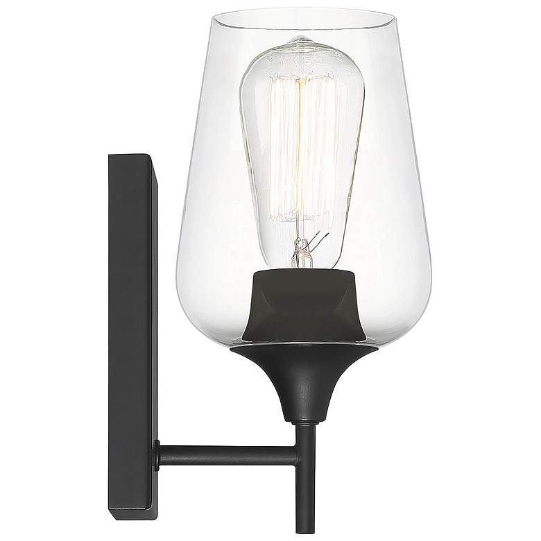 Image 5 Savoy House Essentials Octave 9.5" High Black 1-Light Wall Sconce more views