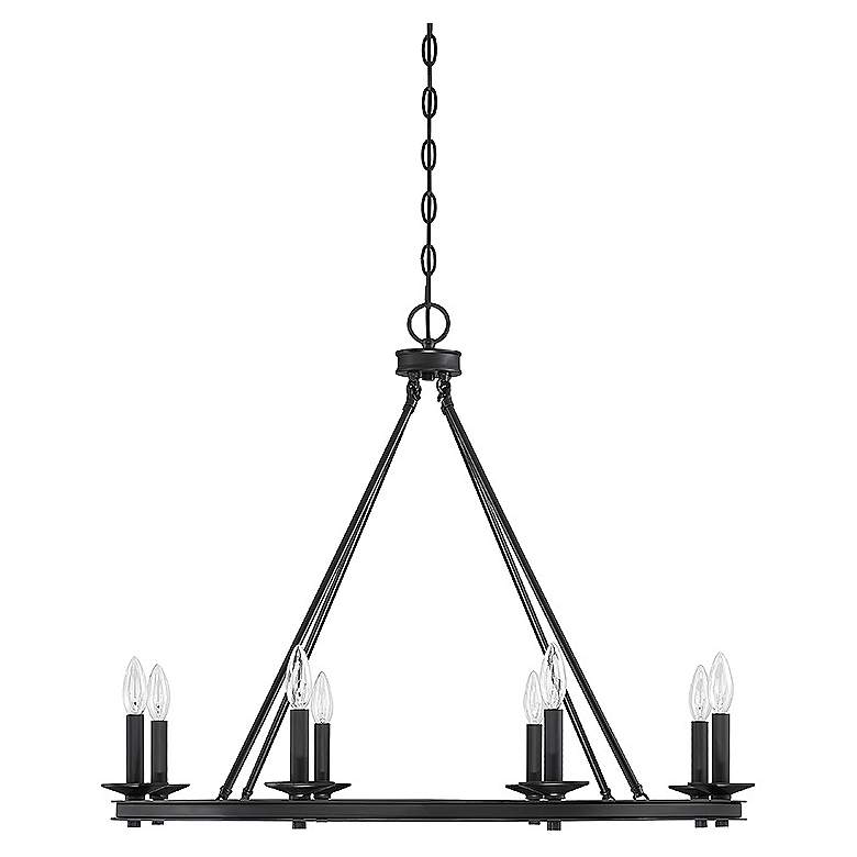 Image 2 Savoy House Essentials Palladian 12" Wide Warm Brass Linear Chandelier more views