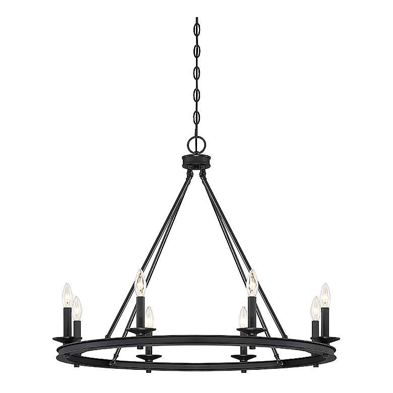 Image 3 Savoy House Essentials Palladian 12" Wide Warm Brass Linear Chandelier more views