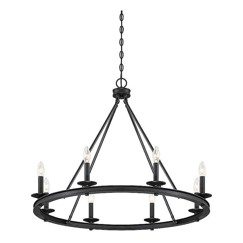 Image 4 Savoy House Essentials Palladian 12" Wide Warm Brass Linear Chandelier more views