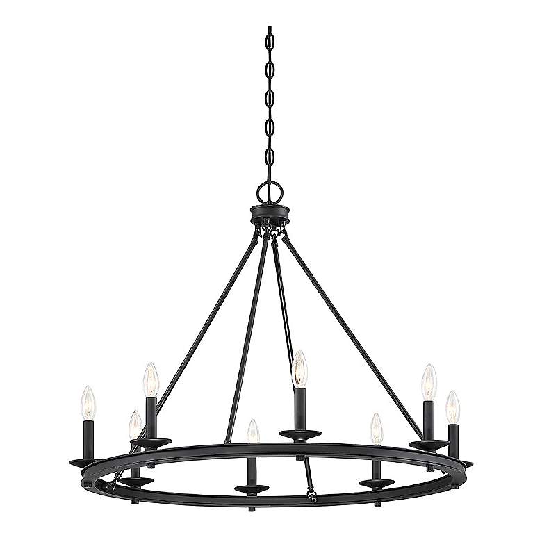 Image 5 Savoy House Essentials Palladian 12" Wide Warm Brass Linear Chandelier more views