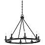5_Savoy House Essentials Palladian 12" Wide Warm Brass Linear Chandelier more views