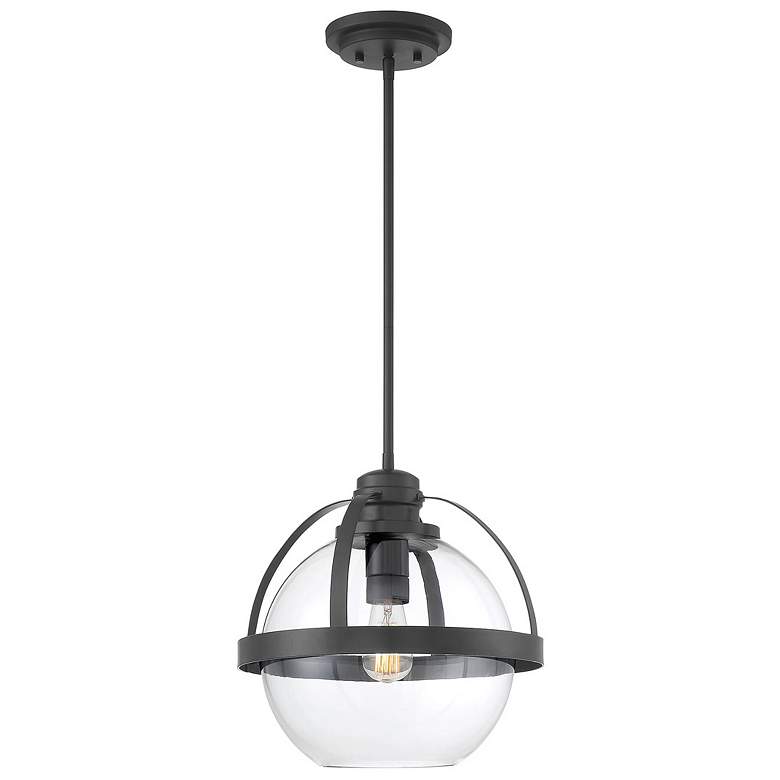 Image 1 Savoy House Essentials Pendleton 14" Wide Matte Black 1-Light Pendant