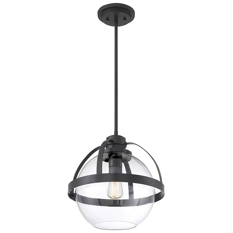 Image 2 Savoy House Essentials Pendleton 14" Wide Matte Black 1-Light Pendant more views