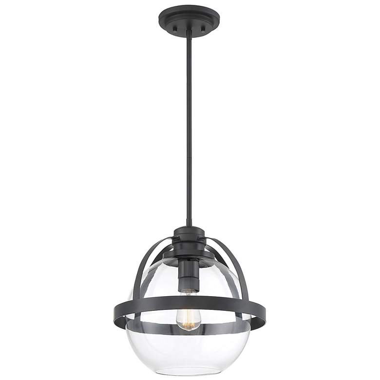 Image 3 Savoy House Essentials Pendleton 14" Wide Matte Black 1-Light Pendant more views
