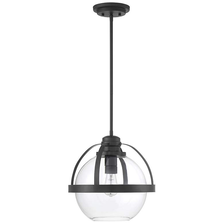 Image 5 Savoy House Essentials Pendleton 14" Wide Matte Black 1-Light Pendant more views