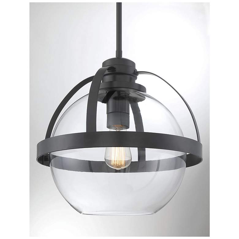 Image 6 Savoy House Essentials Pendleton 14" Wide Matte Black 1-Light Pendant more views