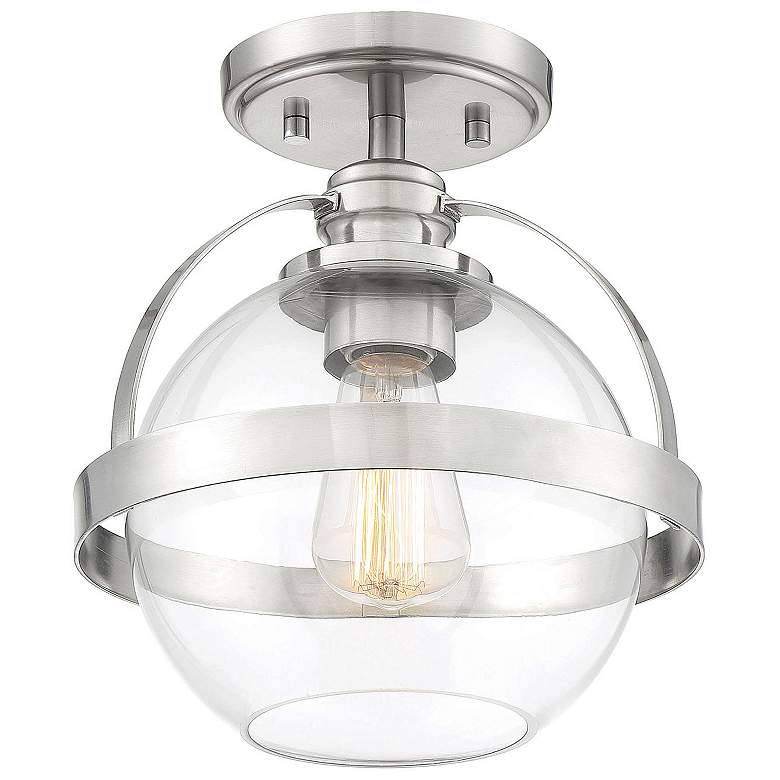Image 5 Savoy House Essentials Pendleton 9.38 inch Wide Satin Nickel Ceiling Light more views