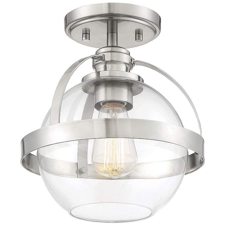 Image 6 Savoy House Essentials Pendleton 9.38 inch Wide Satin Nickel Ceiling Light more views
