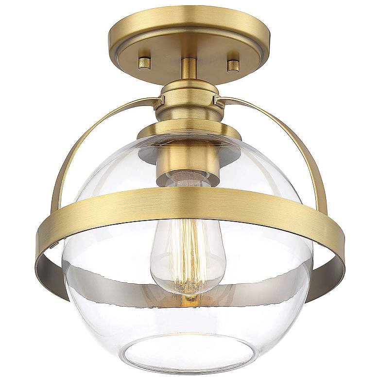 Image 3 Savoy House Essentials Pendleton 9.5 inch Wide Warm Brass 1-Light Ceiling more views