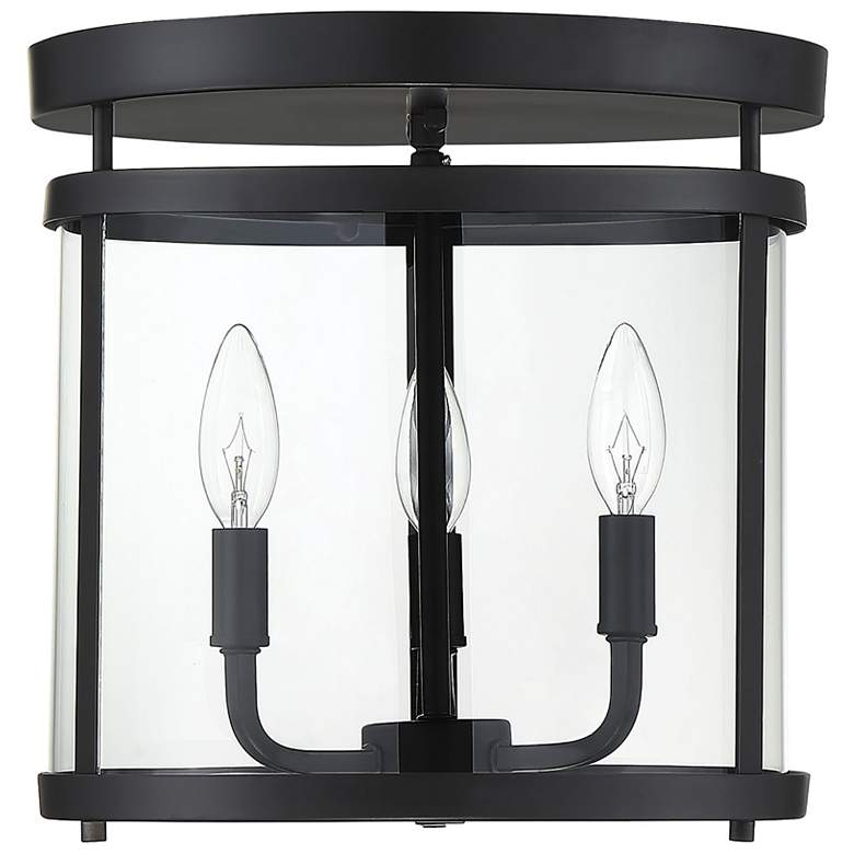 Image 2 Savoy House Essentials Penrose 12.5" Wide Black 3-Light Ceiling Light more views