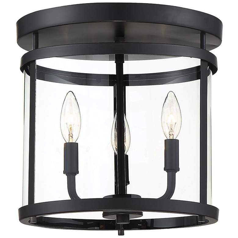 Image 3 Savoy House Essentials Penrose 12.5" Wide Black 3-Light Ceiling Light more views