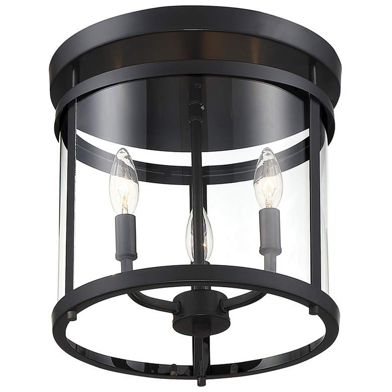 Image 4 Savoy House Essentials Penrose 12.5" Wide Black 3-Light Ceiling Light more views