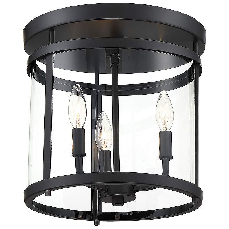 Image 5 Savoy House Essentials Penrose 12.5" Wide Black 3-Light Ceiling Light more views