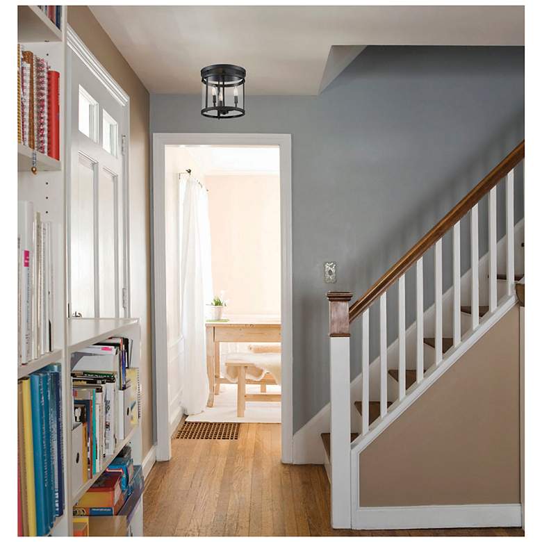 Image 6 Savoy House Essentials Penrose 12.5" Wide Black 3-Light Ceiling Light more views