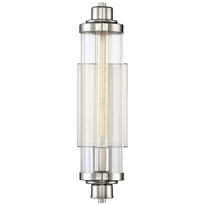 Image 1 Savoy House Essentials Pike 17.75 inch High Polished Nickel 1-Light Wall S
