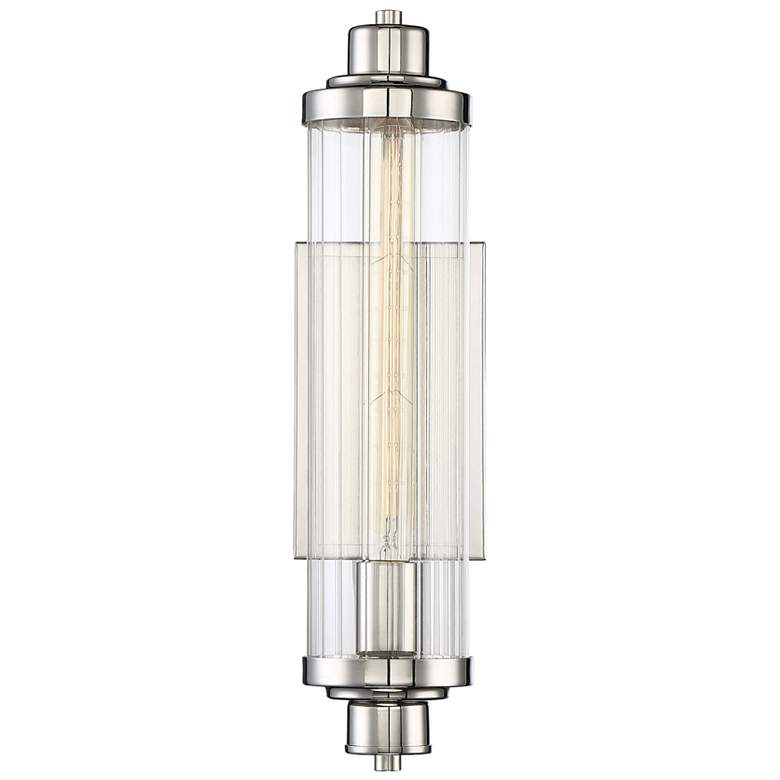 Image 1 Savoy House Essentials Pike 17.75" High Polished Nickel 1-Light Wall S