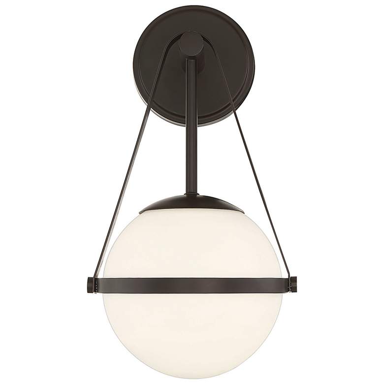 Image 3 Savoy House Essentials Polson 15.5" High Matte Black 1-Light Wall Scon more views