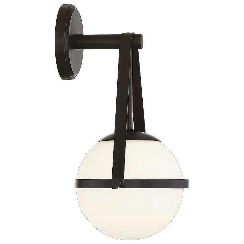 Image 4 Savoy House Essentials Polson 15.5" High Matte Black 1-Light Wall Scon more views