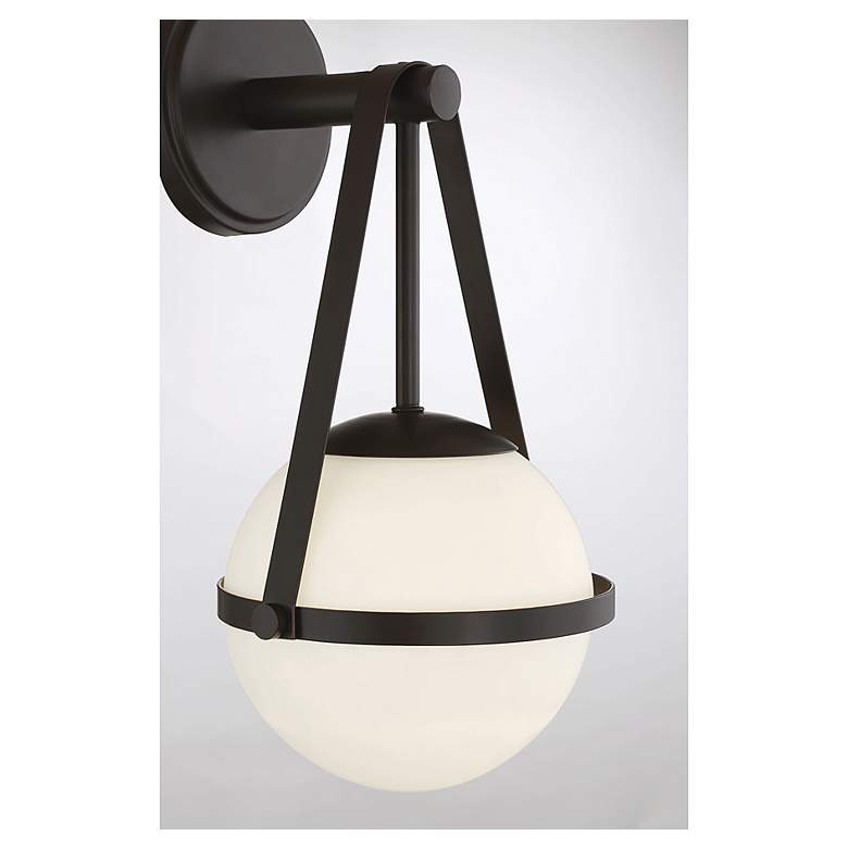 Image 5 Savoy House Essentials Polson 15.5" High Matte Black 1-Light Wall Scon more views