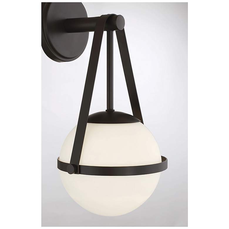 Image 6 Savoy House Essentials Polson 15.5" High Matte Black 1-Light Wall Scon more views