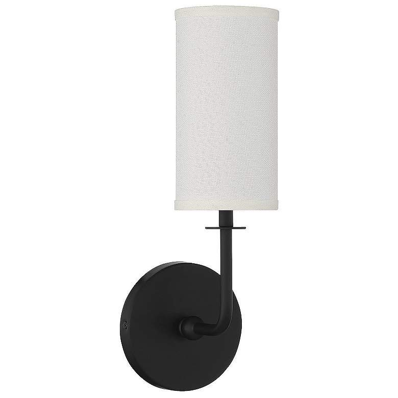 Image 2 Savoy House Essentials Powell 15" High Matte Black 1-Light Wall Sconce more views