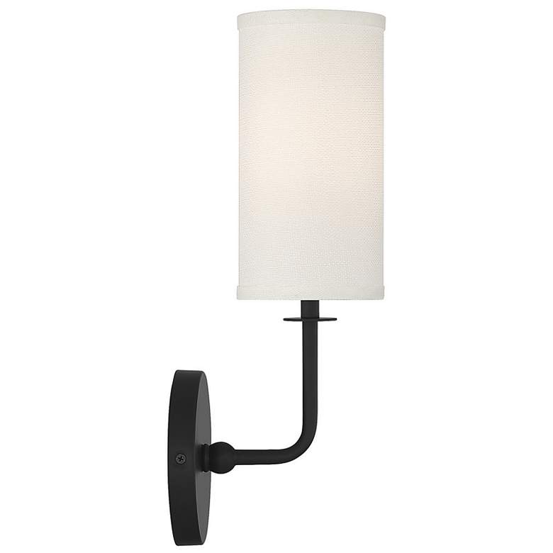 Image 5 Savoy House Essentials Powell 15" High Matte Black 1-Light Wall Sconce more views
