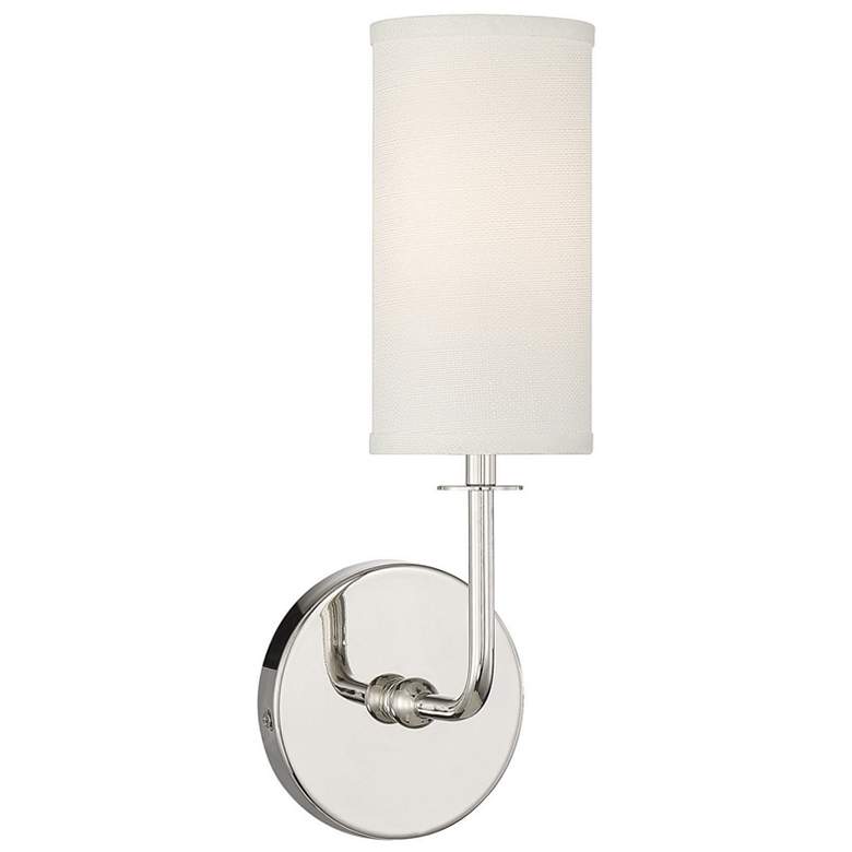 Image 1 Savoy House Essentials Powell 15" High Polished Nickel 1-Light Wall Sc