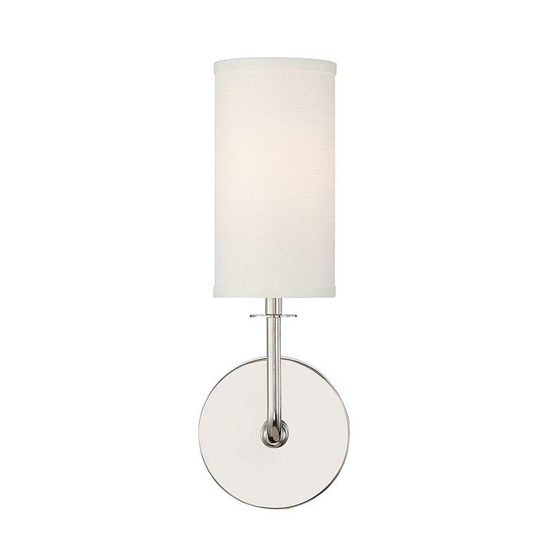 Image 3 Savoy House Essentials Powell 15" High Polished Nickel 1-Light Wall Sc more views