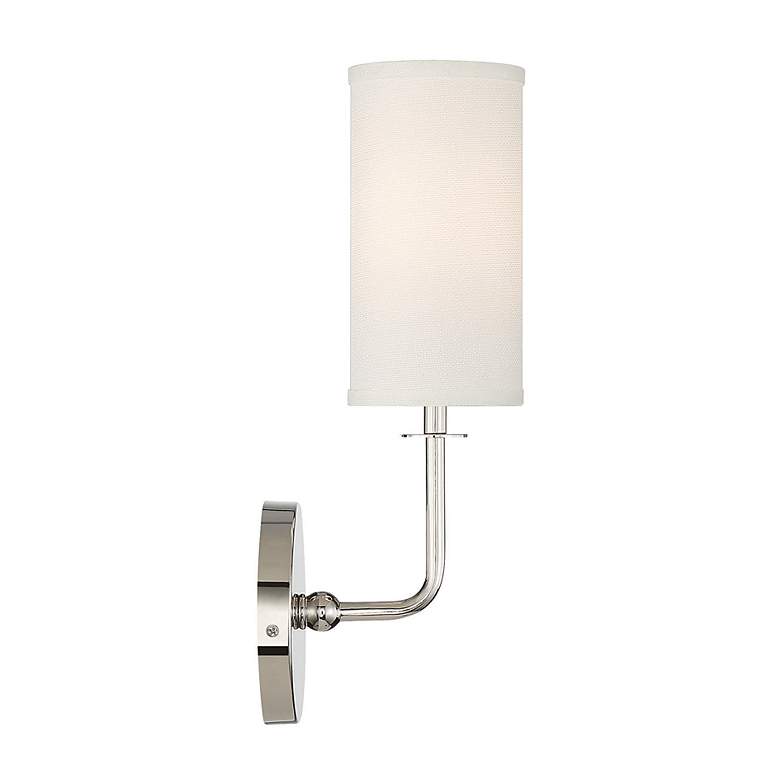 Image 5 Savoy House Essentials Powell 15" High Polished Nickel 1-Light Wall Sc more views