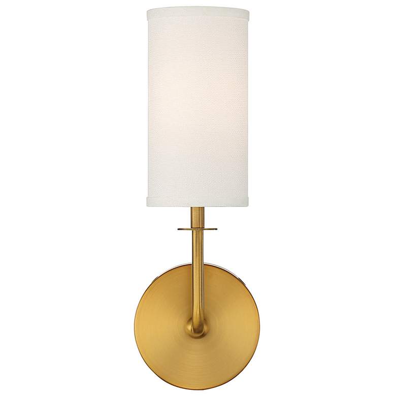 Image 3 Savoy House Essentials Powell 15" High Warm Brass 1-Light Wall Sconce more views