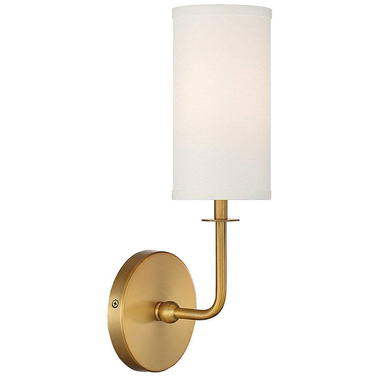 Image 4 Savoy House Essentials Powell 15" High Warm Brass 1-Light Wall Sconce more views