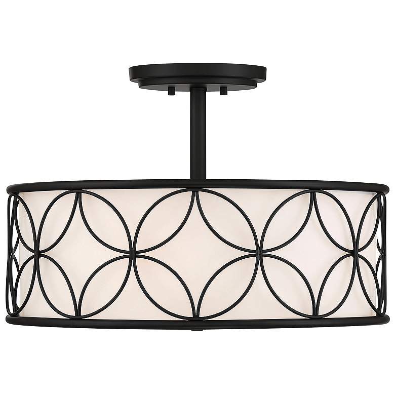 Image 1 Savoy House Essentials Reid 20" Wide Matte Black 4-Light Ceiling Light