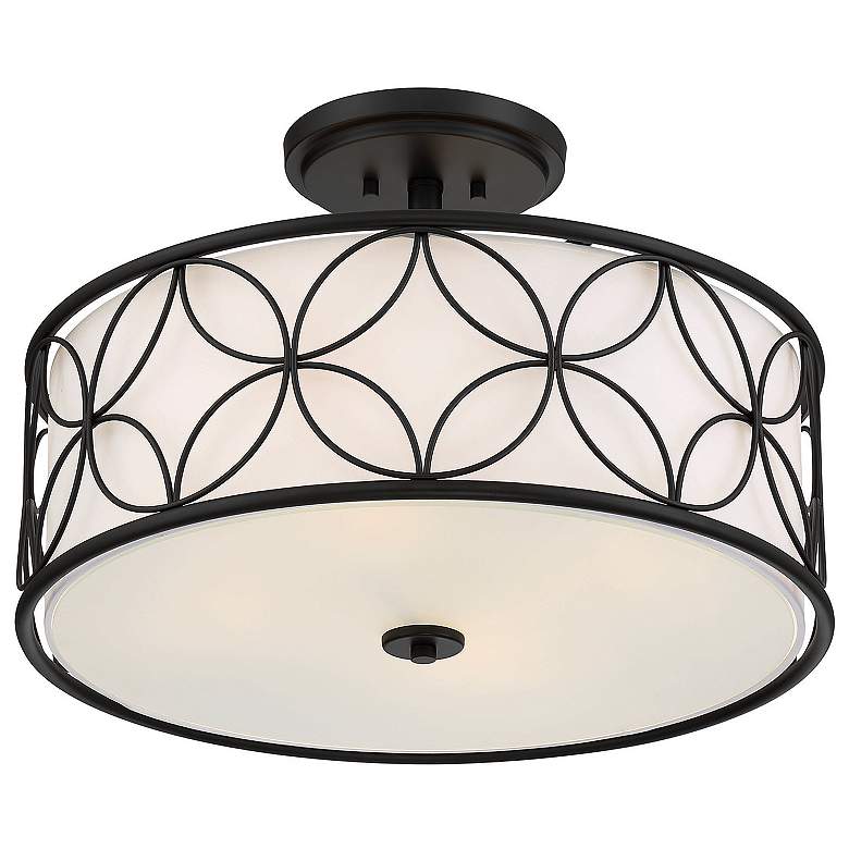 Image 4 Savoy House Essentials Reid 20" Wide Matte Black 4-Light Ceiling Light more views
