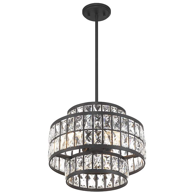 Image 4 Savoy House Essentials Renzo 16" Wide Matte Black 3-Light Pendant more views