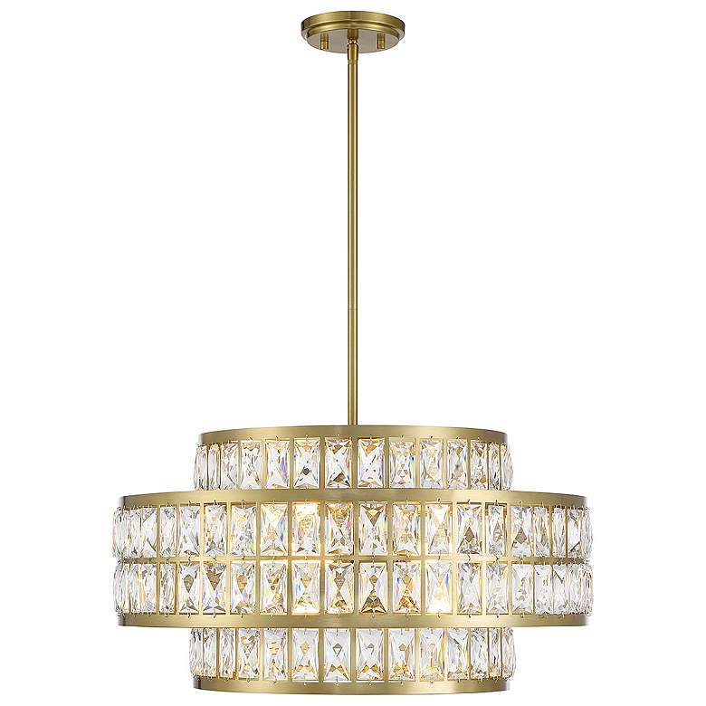 Image 1 Savoy House Essentials Renzo 22" Wide Warm Brass 4-Light Pendant