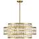 Savoy House Essentials Renzo 28" Wide Warm Brass 6-Light Pendant