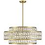 2_Savoy House Essentials Renzo 28" Wide Warm Brass 6-Light Pendant more views