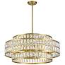 3_Savoy House Essentials Renzo 28" Wide Warm Brass 6-Light Pendant more views