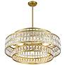 4_Savoy House Essentials Renzo 28" Wide Warm Brass 6-Light Pendant more views