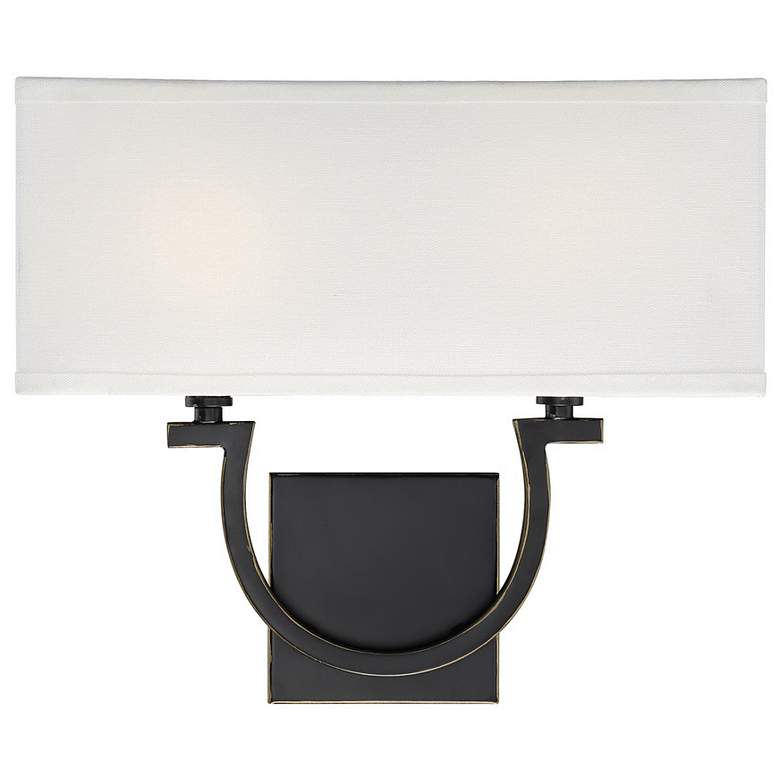 Image 1 Savoy House Essentials Rhodes 12" High Classic Bronze 2-Light Wall Sco