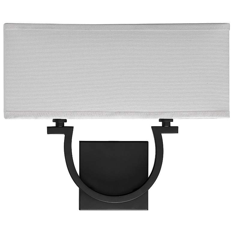 Image 3 Savoy House Essentials Rhodes 12" High Matte Black 2-Light Wall Sconce more views