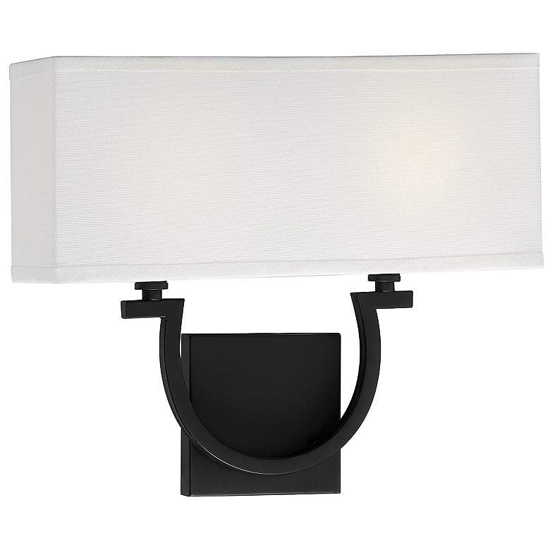 Image 4 Savoy House Essentials Rhodes 12 inch High Matte Black 2-Light Wall Sconce more views