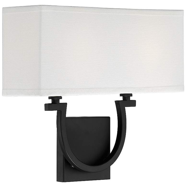 Image 5 Savoy House Essentials Rhodes 12 inch High Matte Black 2-Light Wall Sconce more views
